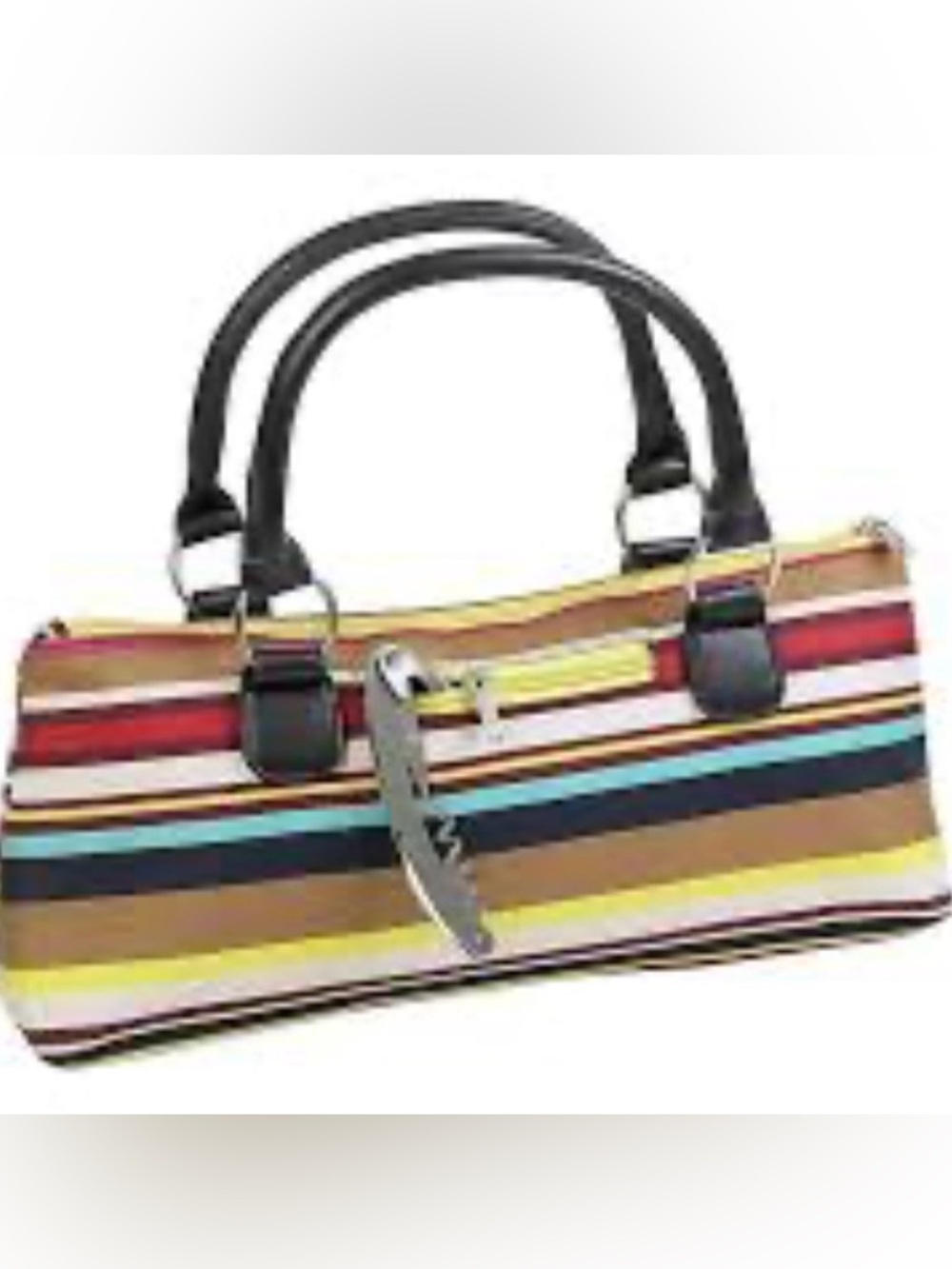 Primeware Insulated Wine Tote & wine opener.  Multicolor Stripes, Nautical
